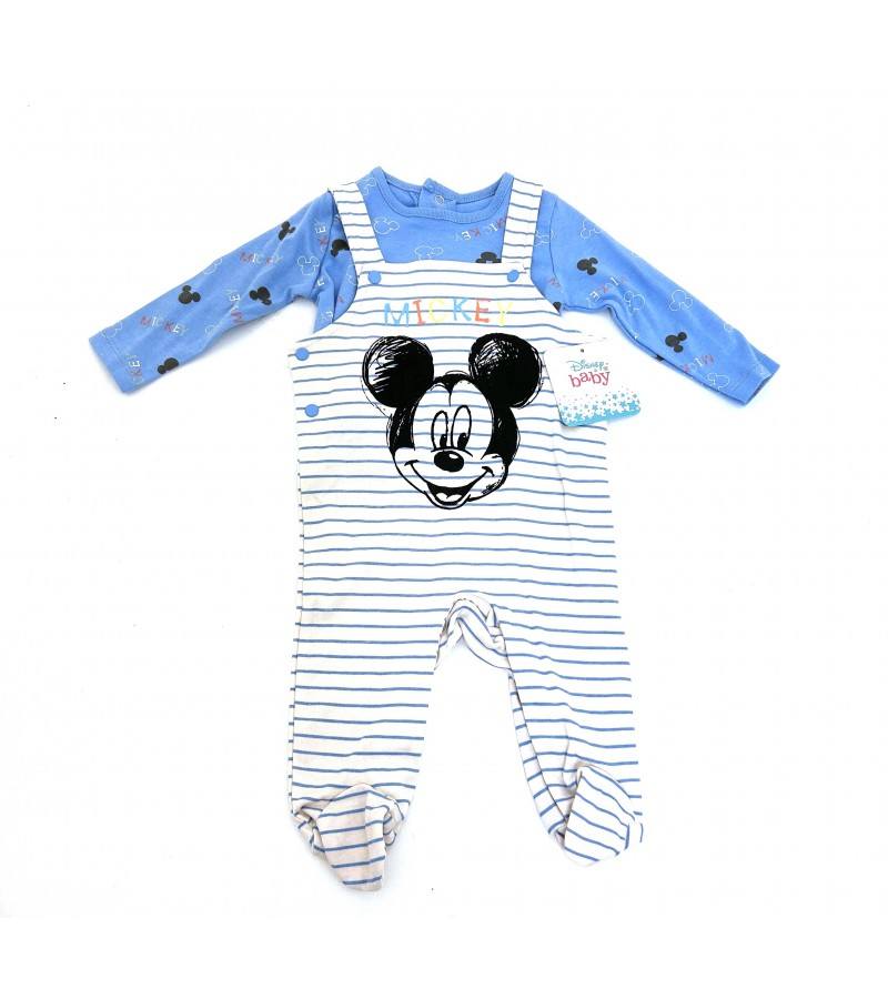 Disney Baby Mickey Mouse Striped Dungaree and Top Set PACK OF 6