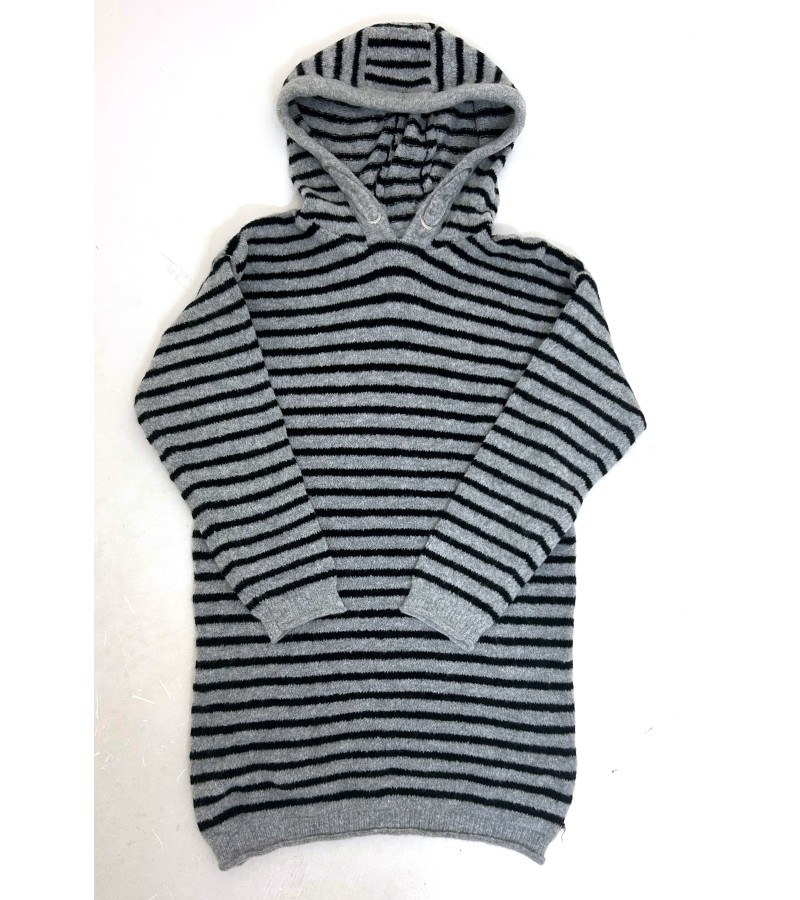Ex Store Knitted Striped Hooded Dress PACK OF 8