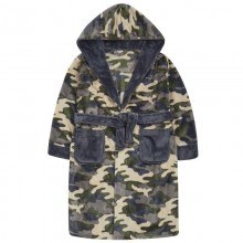 4 Kidz Boys Camouflage Dressing Gown PACK OF 4