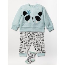 Lily & Jack Baby Girls PAnda Jogset with Socks PACK OF 6