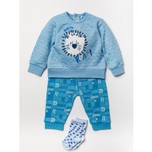 Lily & Jack 'Lion' Baby Boys Quilted Top, Pants and Socks Set  PACK OF 6