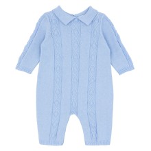Blues Baby Cable Knit Collared Romper PACK OF 6