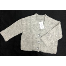 Ex Store Fluffy Light Grey  Diamante Button Cardigan PACK OF 15