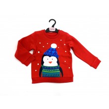 Christmas 'Penguin' Girls Sweatshirt ONE SIZE 18-24 MTHS PACK OF 4