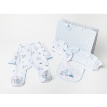 Rock a Bye Baby Boutique  'Bear'  Baby Boys 5 Piece Set PACK OF 4