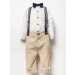 REDUCED PRICE Little Gent Baby Boys 3pc Spot shirt and Braces set TWO SIZES ONLY PACK OF 6
