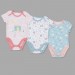 REDUCED PRICE Lily & Jack Green Label Baby Baby Girls 3 Pack of Bodysuits PACK of 6