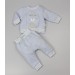 Watch Me Grow 'Bear' Baby Boys Blue Quilted Top and Trouser Set PACK 6