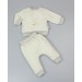 Watch Me Grow 'Giraffe' Baby Boys White Quilted Top and Trouser Set PACK 6