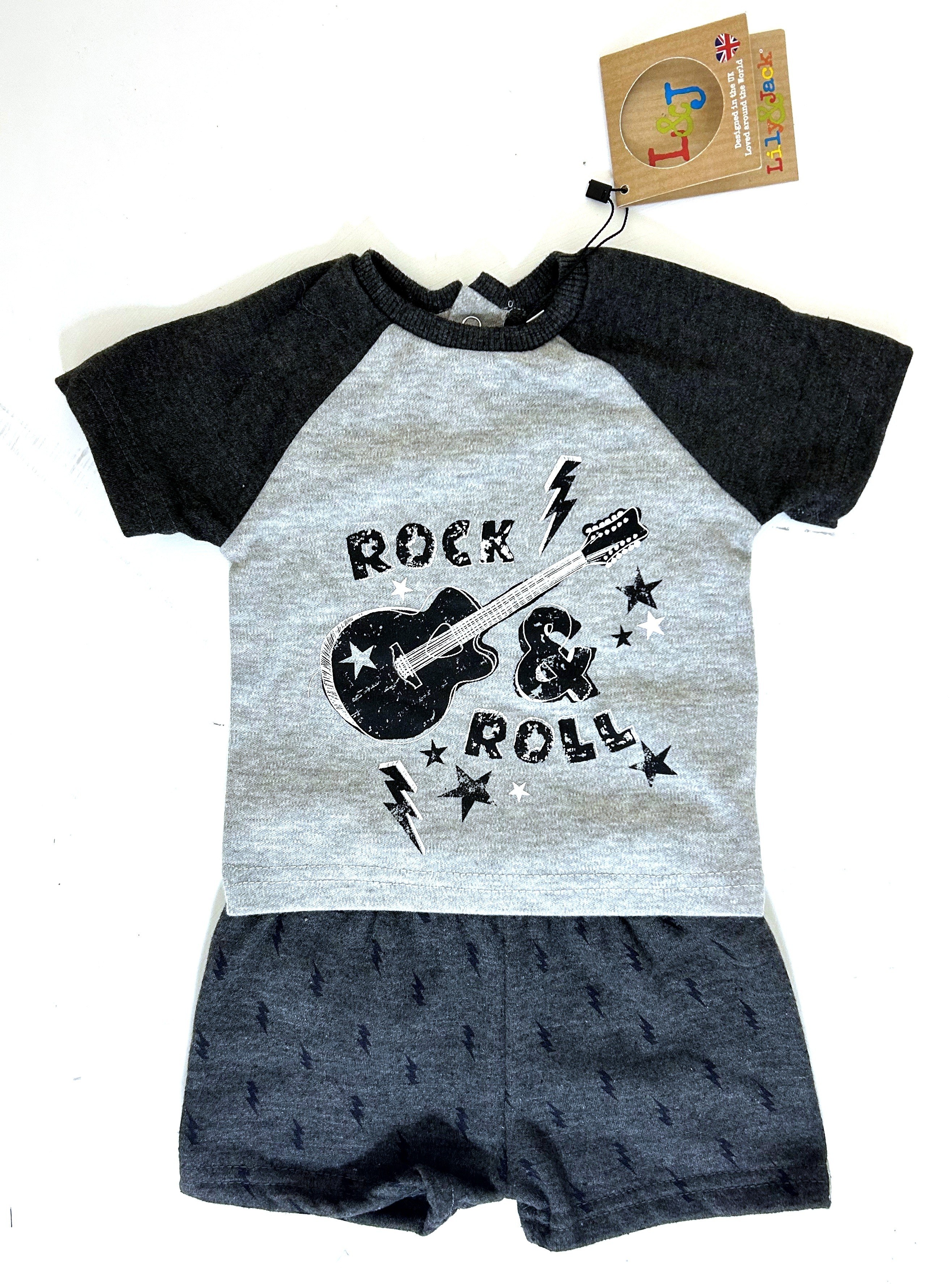 Lily & Jack Baby Boys 'Rock and Roll' short set PACK OF 12