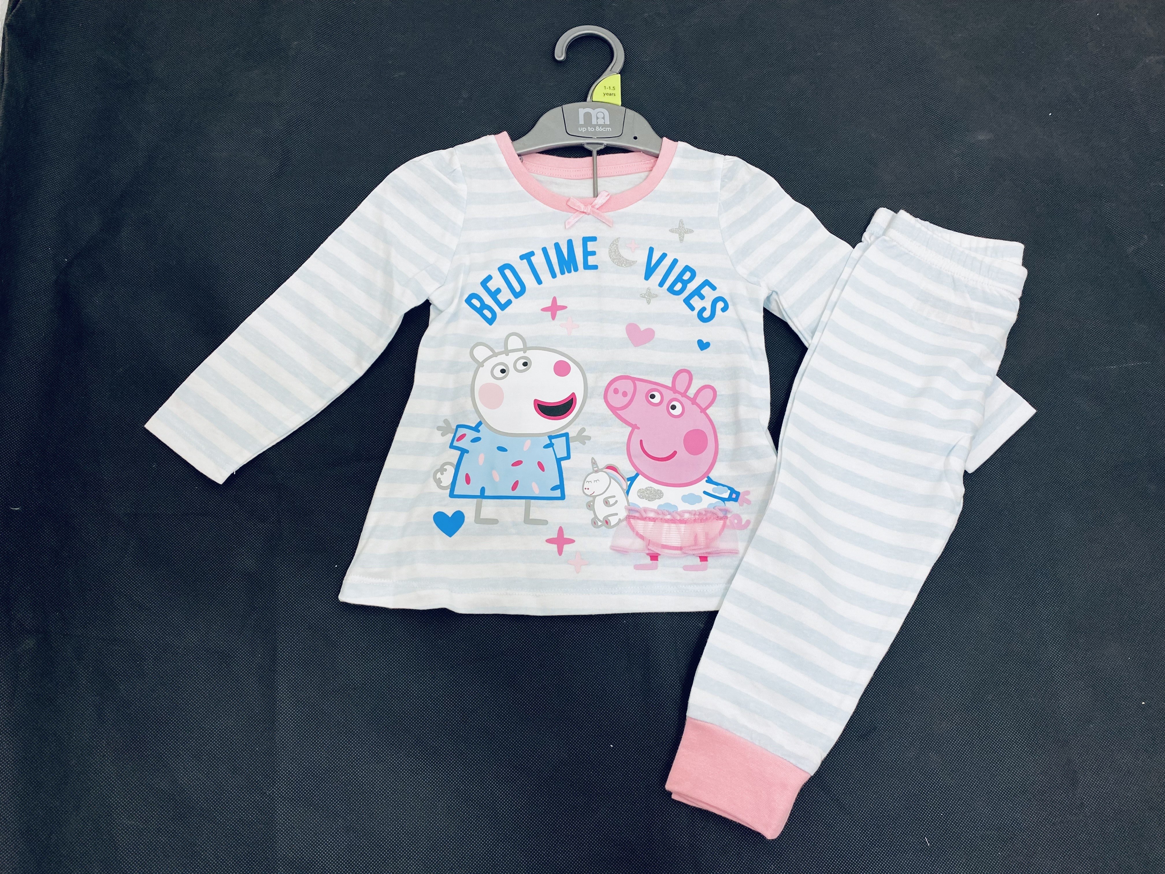 Peppa Pig 'Bedtime Vibes' Girls Pyjama PACK OF 6