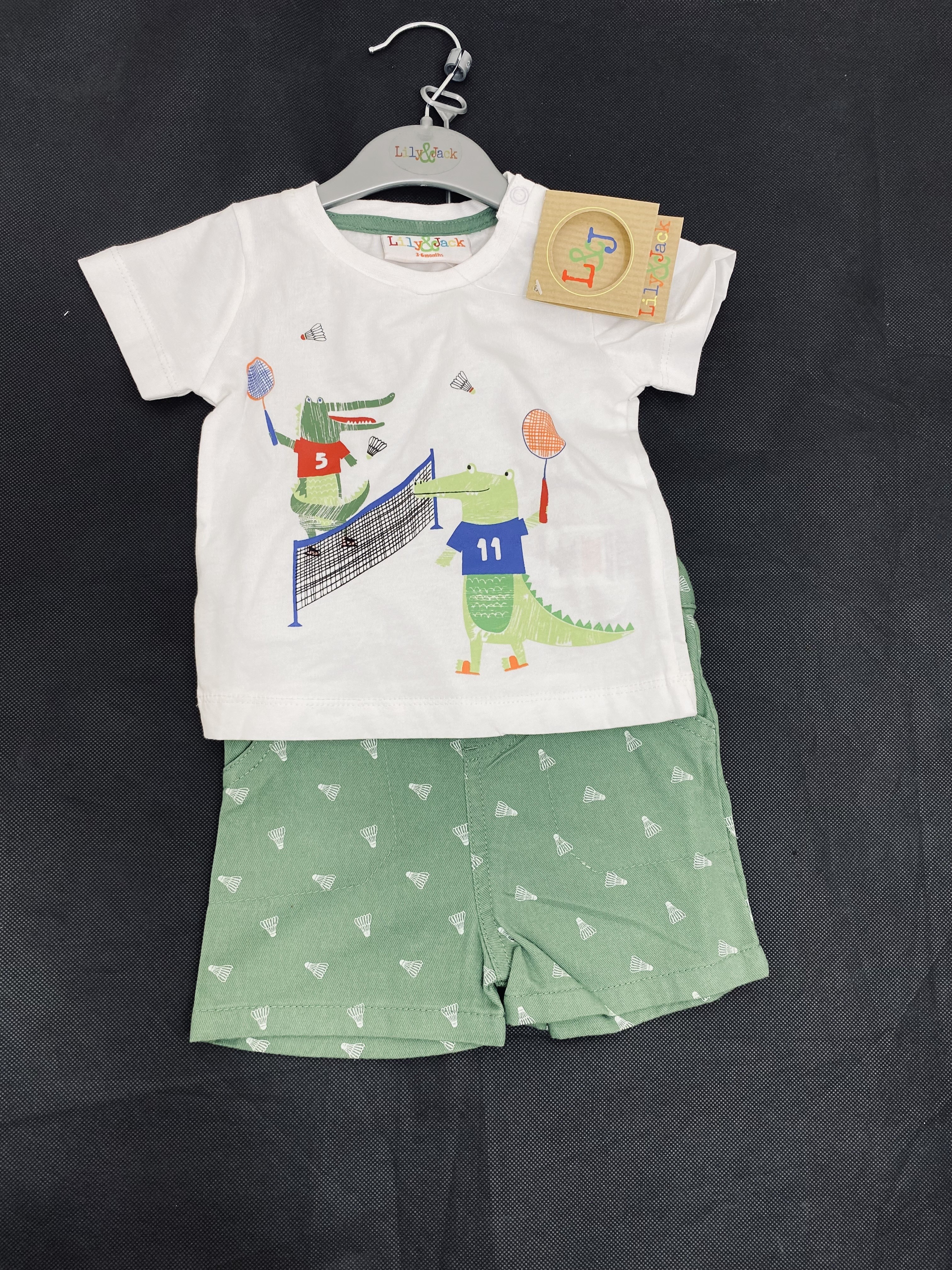 Lily & Jack 'Crocodile' Baby Boys T Shirt and Shorts Set PACK OF 8