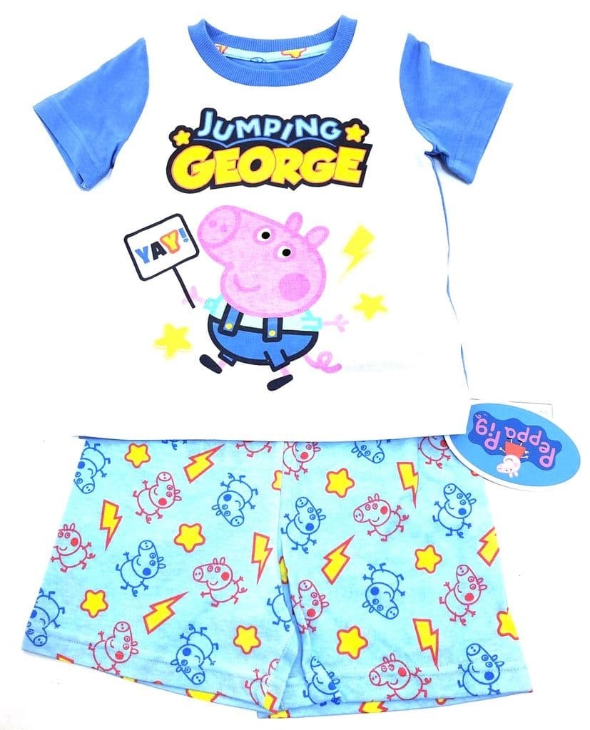 Peppa Pig 'Jumping George' Boys Shorties Pyjamas PACK OF 6